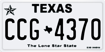 TX license plate CCG4370