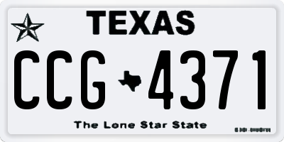 TX license plate CCG4371
