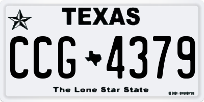 TX license plate CCG4379