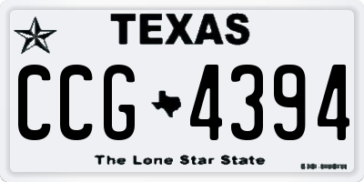 TX license plate CCG4394