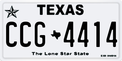 TX license plate CCG4414