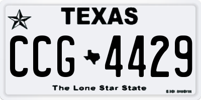 TX license plate CCG4429