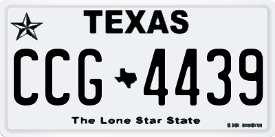 TX license plate CCG4439