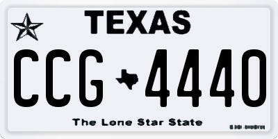 TX license plate CCG4440