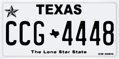 TX license plate CCG4448