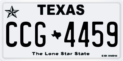 TX license plate CCG4459
