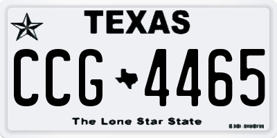 TX license plate CCG4465