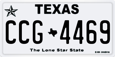 TX license plate CCG4469