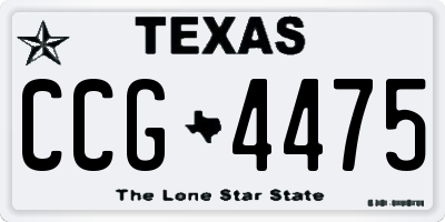 TX license plate CCG4475