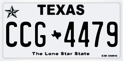 TX license plate CCG4479