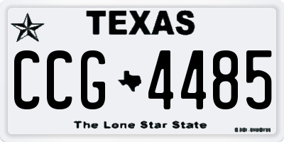 TX license plate CCG4485