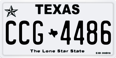 TX license plate CCG4486