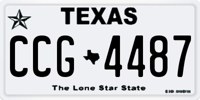 TX license plate CCG4487