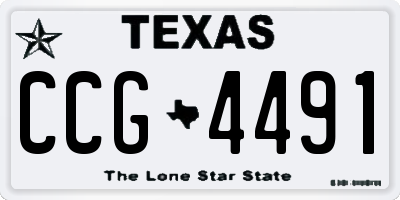 TX license plate CCG4491