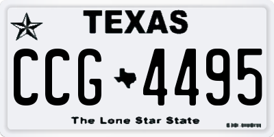 TX license plate CCG4495