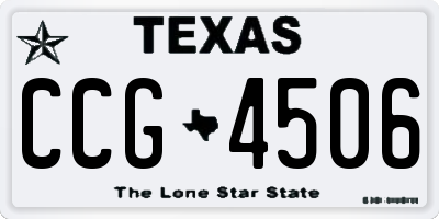 TX license plate CCG4506
