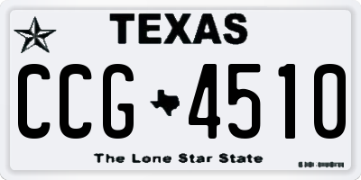 TX license plate CCG4510