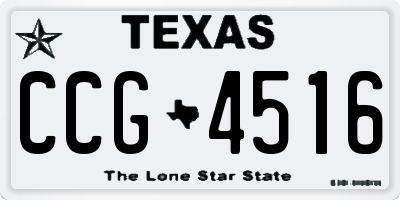 TX license plate CCG4516