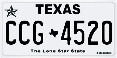 TX license plate CCG4520