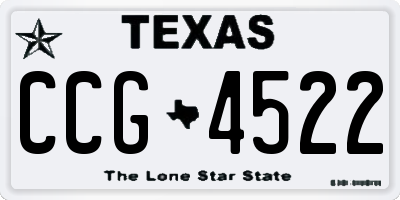 TX license plate CCG4522