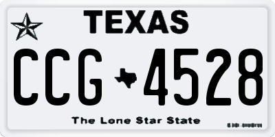 TX license plate CCG4528