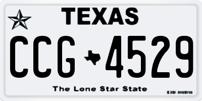 TX license plate CCG4529