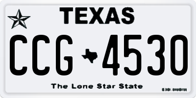 TX license plate CCG4530
