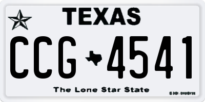 TX license plate CCG4541