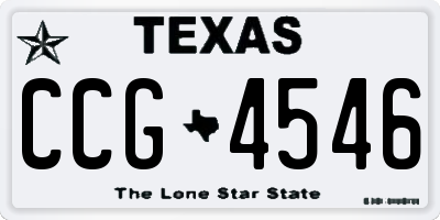 TX license plate CCG4546