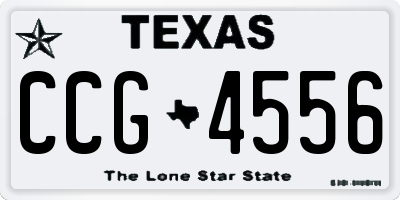 TX license plate CCG4556