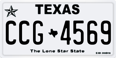TX license plate CCG4569