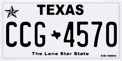 TX license plate CCG4570