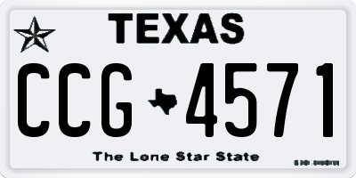 TX license plate CCG4571