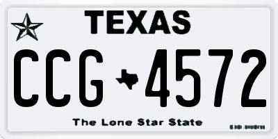 TX license plate CCG4572