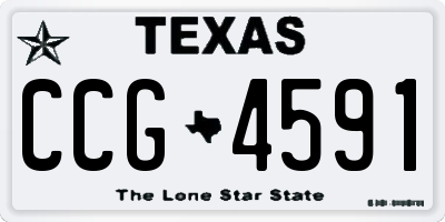 TX license plate CCG4591
