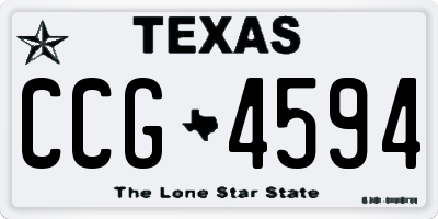 TX license plate CCG4594