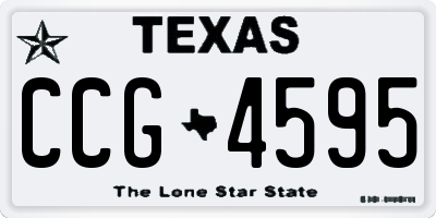 TX license plate CCG4595