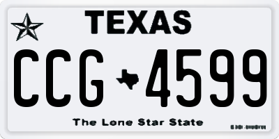 TX license plate CCG4599