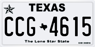 TX license plate CCG4615