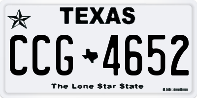 TX license plate CCG4652