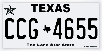 TX license plate CCG4655