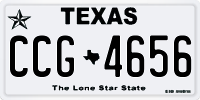 TX license plate CCG4656