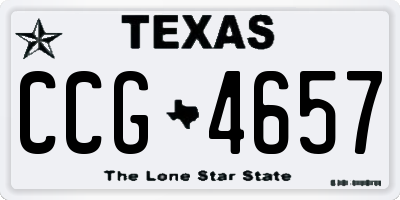 TX license plate CCG4657
