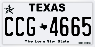 TX license plate CCG4665