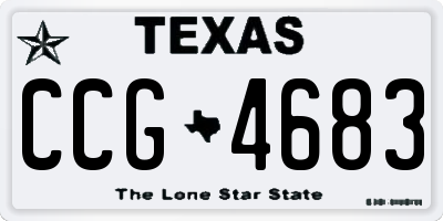 TX license plate CCG4683