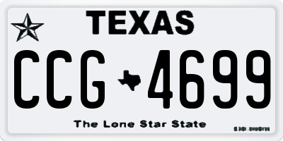 TX license plate CCG4699