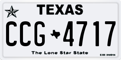 TX license plate CCG4717