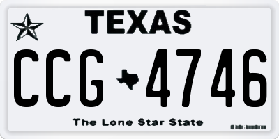TX license plate CCG4746