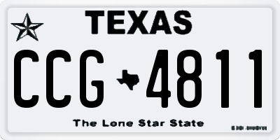 TX license plate CCG4811