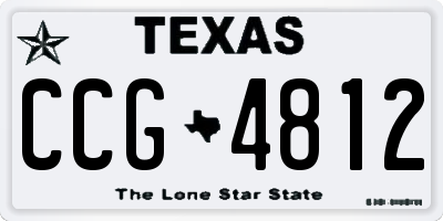 TX license plate CCG4812